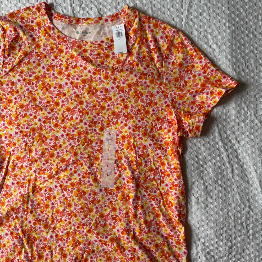 Old Navy Colorful Floral Tee